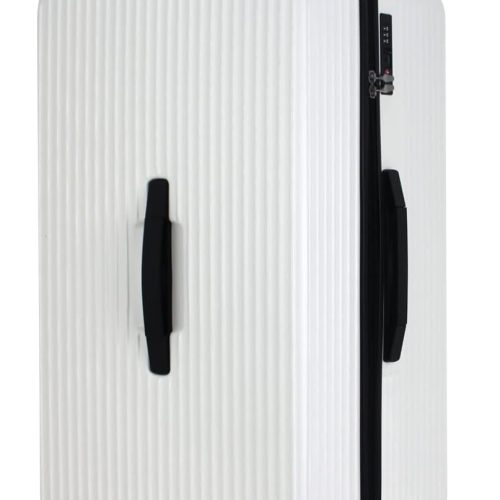 Trunk Luggage, 28 Inch Luggage with Spinner Wheels, Scratch resistant texture Lightweight PC material with （Family Travel Series ） (White)