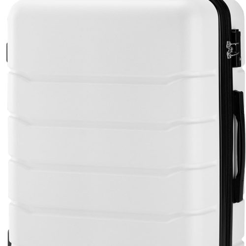 28 Inch Hardside Carry On Luggage, Suitcase with Double Spinner Wheels & , Hard Shell, Expandable Rolling Lightweight, White