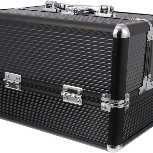 1pc Aluminum Alloy Cosmetic Case Makeup Cosmetic Case Organizer Cosmetic Pouch Cosmetic Train Case Makeup Organizer Tattoo Tool Storage Case  Tools Make up Travel Aluminum Case