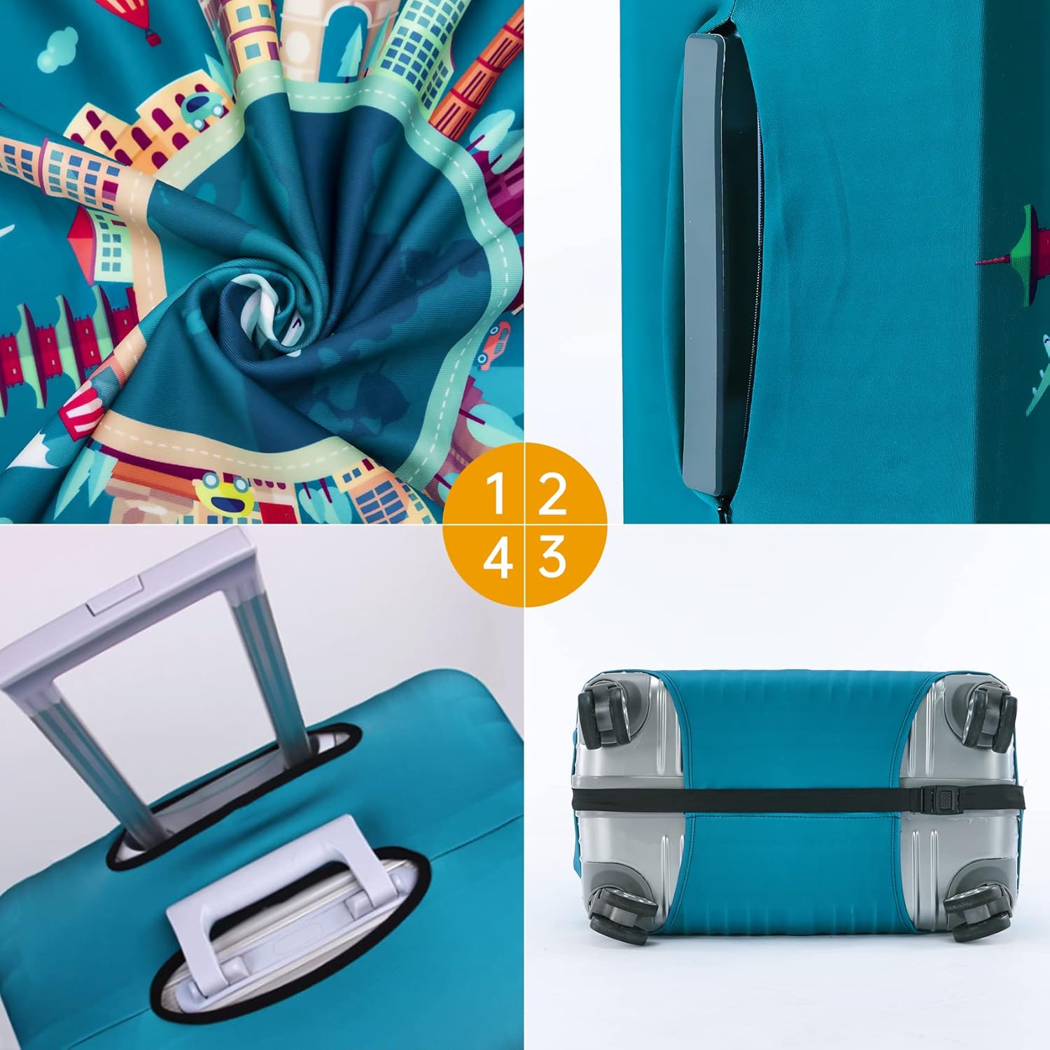 Luggage Covers For Suitcase Tsa Approved,Suitcase Cover Protector Fit 18-32 Inch Luggage - Image 2