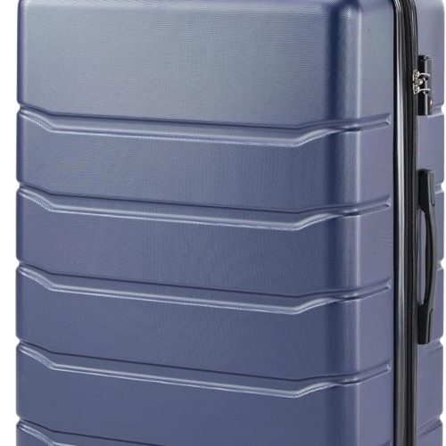 28 Inch Hardside Carry On Luggage, Suitcase with Double Spinner Wheels & , Hard Shell, Expandable Rolling Lightweight, Blue