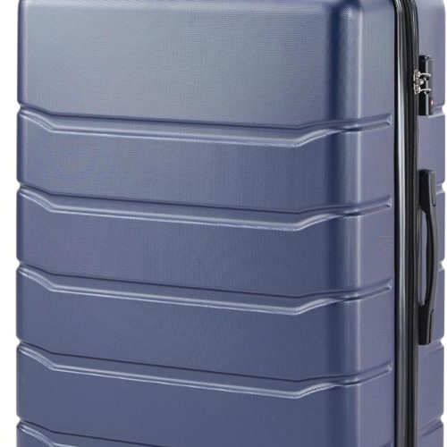 24 Inch Hardside Carry On Luggage, Suitcase with Double Spinner Wheels & , Hard Shell, Expandable Rolling Lightweight, Blue